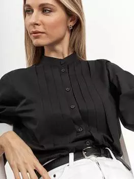 Блуза из хлопка со складками