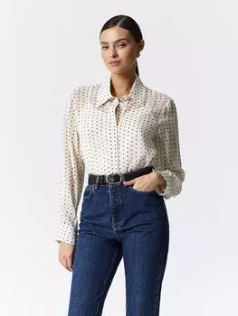 Блуза из шелковисной ткани