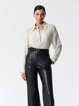 Блуза из шелковисной ткани