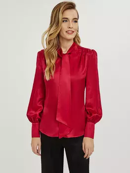 Блуза из смесового шелка