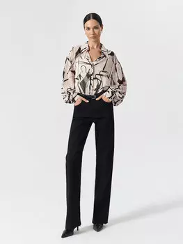 Блуза с абстрактным принтом