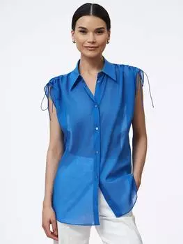 Блуза с короткими рукавами на завязках