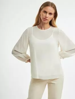 Блуза с объемными рукавами