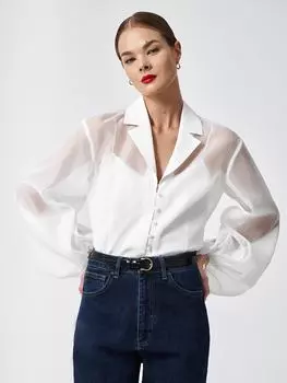 Блуза с объемными рукавами