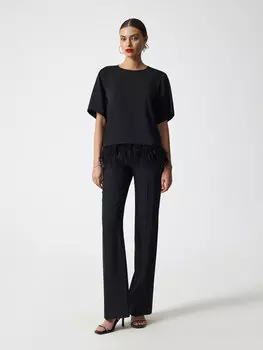 Блуза с перьями