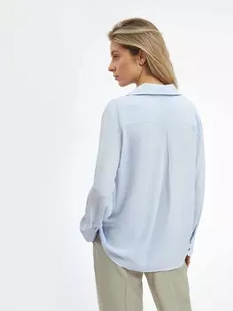 Блуза с планкой и высокими манжетами