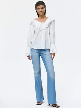 Блуза с расклешенными рукавами