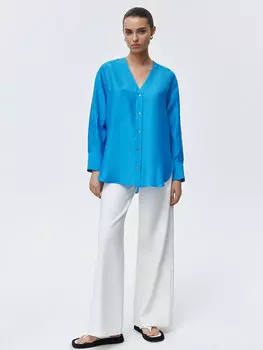 Блуза с V-образным вырезом