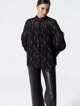 Блуза с воротником-стойкой