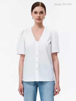 Блуза со сборками на рукавах