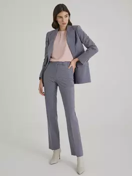 Брюки из шерсти и хлопка в клетку