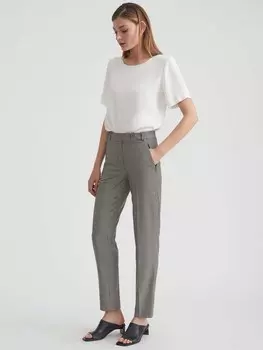 Брюки с узором «гусиная лапка»