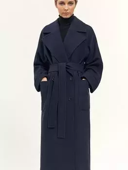 Двубортное пальто из шерсти