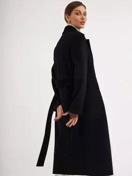 Двубортное пальто из шерсти