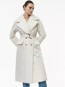 Двубортное пальто-пуховик