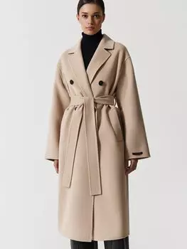 Двубортное пальто ручной работы