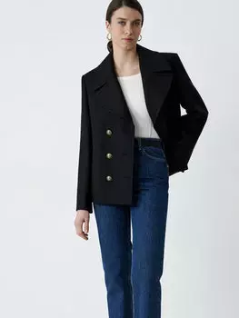 Двубортный блейзер с шерстью