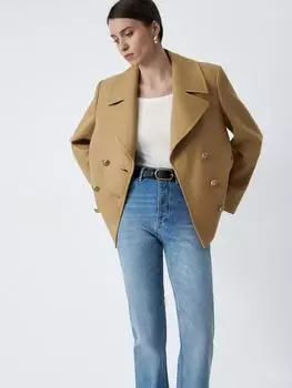 Двубортный блейзер с шерстью