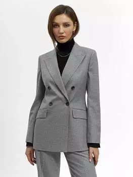 Двубортный жакет из смесовой шерсти