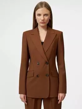 Двубортный жакет из смесовой шерсти