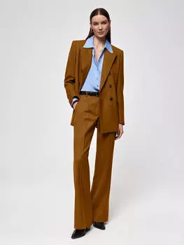 Двубортный жакет из смесовой шерсти