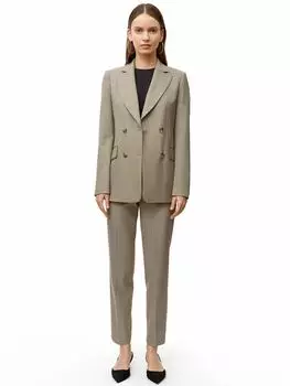 Двубортный жакет в гусиную лапку