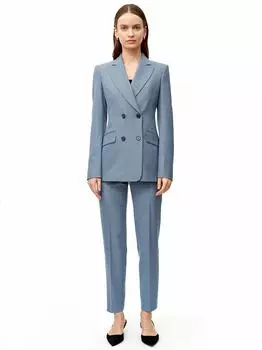 Двубортный жакет в гусиную лапку