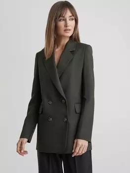 Двубортный жакет в гусиную лапку