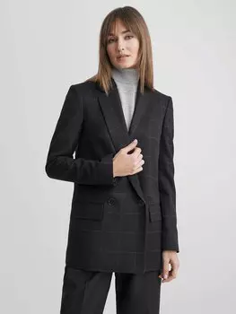 Двубортный жакет в крупную клетку