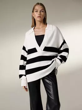 Джемпер-поло из смесовой шерсти