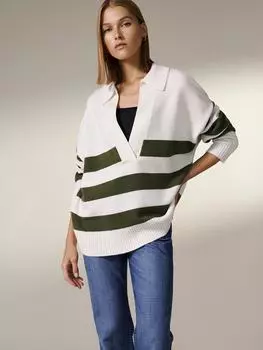 Джемпер-поло из смесовой шерсти