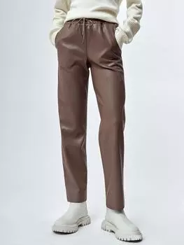 Джоггеры из экокожи