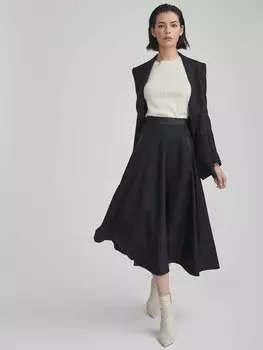 Юбка из шерсти в крупную клетку