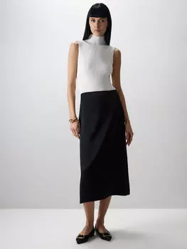 Юбка-миди из искусственного шелка