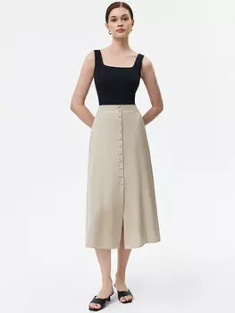 Юбка трапеция изо льна