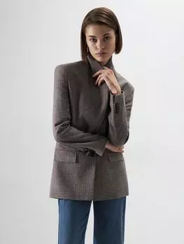 Клетчатый жакет из смесовой шерсти