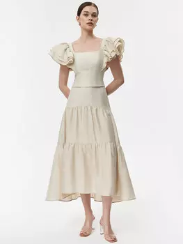 Корсетный топ с воланами