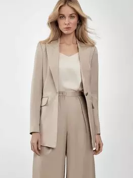 Льняной однобортный жакет