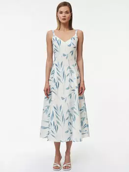 Льняной сарафан на комфортных бретелях