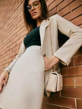 Мини юбка с высокой посадкой