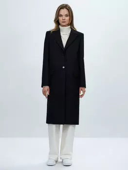 Однобортное пальто с шерстью
