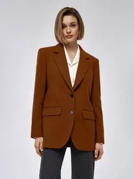 Однобортный жакет из 100% шерсти