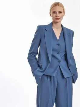 Однобортный жакет из шерсти