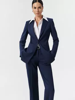 Однобортный жакет из шерсти