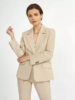 Однобортный жакет из смесового хлопка