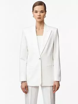 Однобортный жакет из смесового хлопка