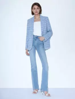 Однобортный жакет из твида