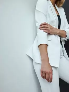 Однобортный жакет из вискозы