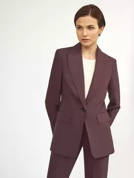 Однобортный жакет с рельефами