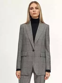 Однобортный жакет в клетку